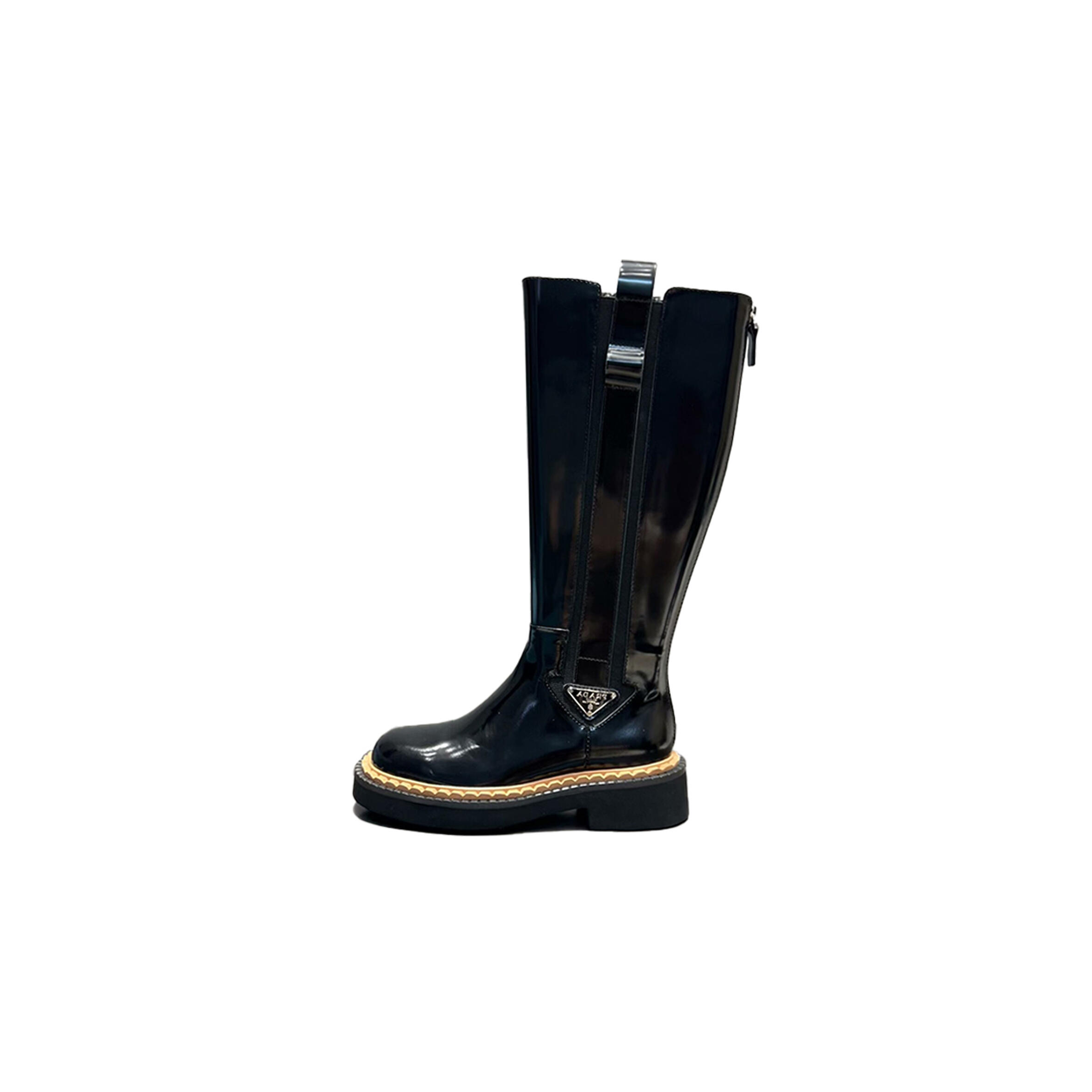 PRADA ROUND TOE STRAIGHT LEG LONG BOOTS